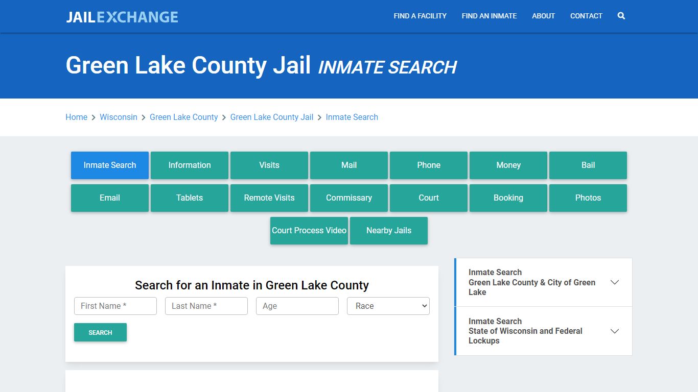 Green Lake County Jail, WI Inmate Search: Roster & Mugshots