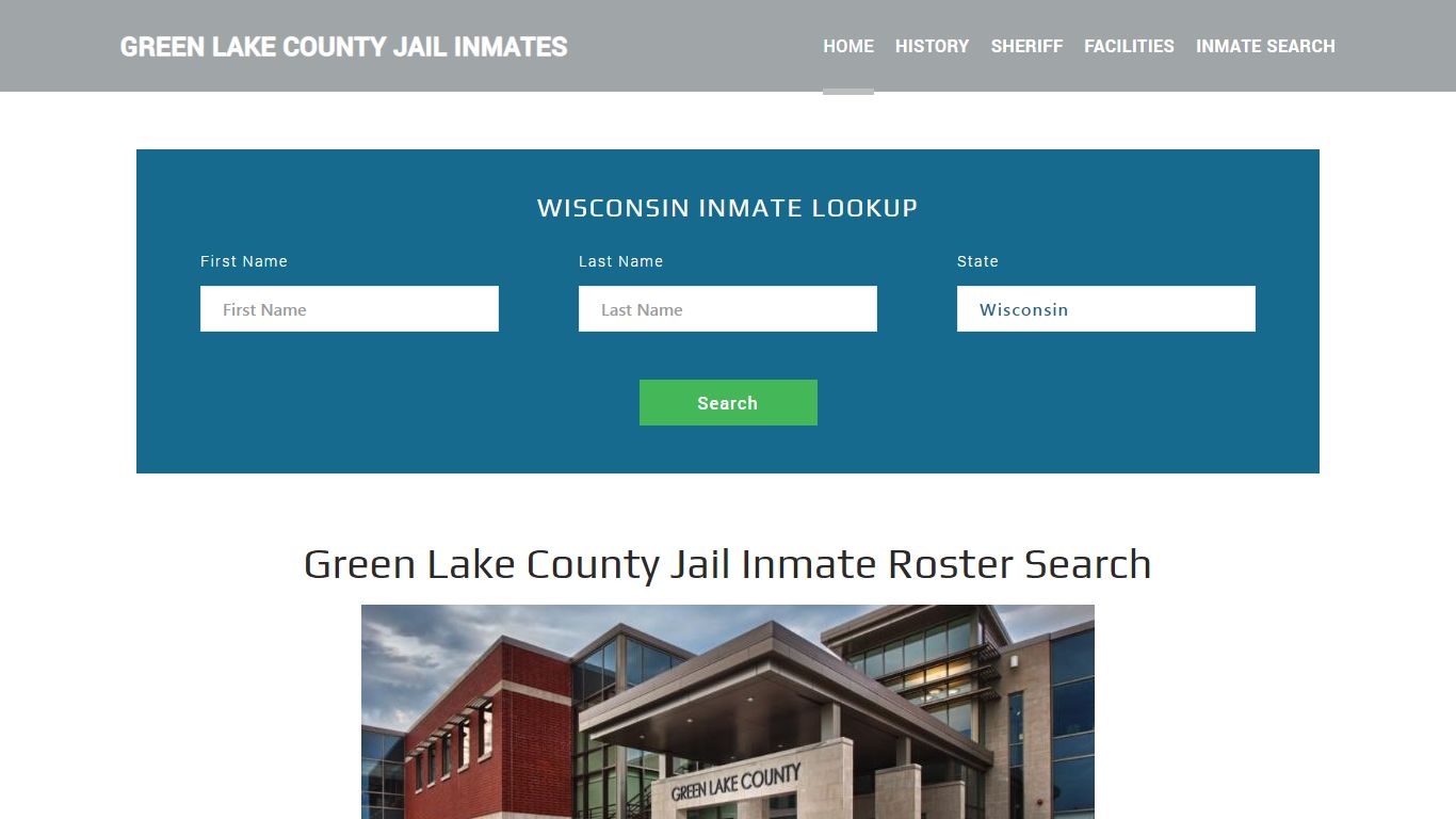 Green Lake County Jail Inmate Roster Lookup, Green Lake, WI